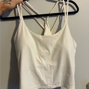 Fabletics cream women’s athletic top built in bra